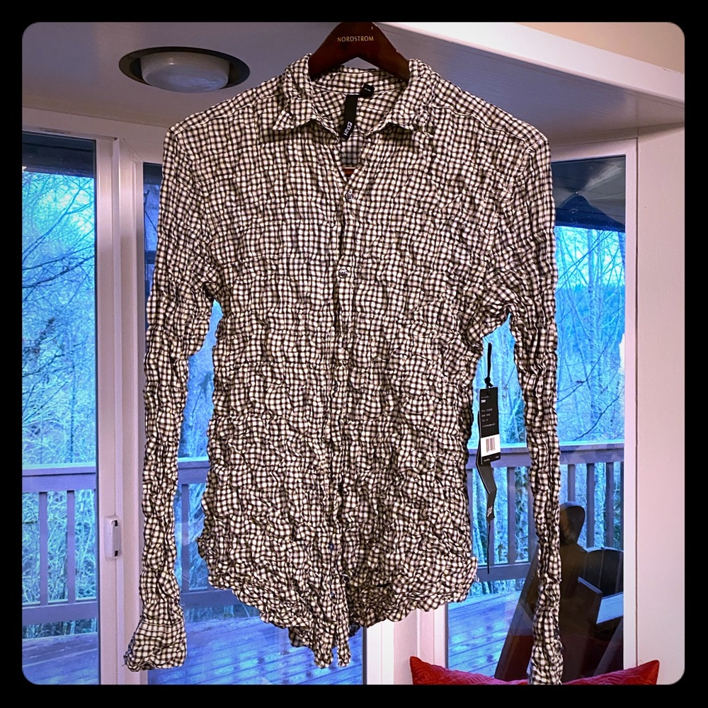 Couture crinkled fabric shirt by Edun